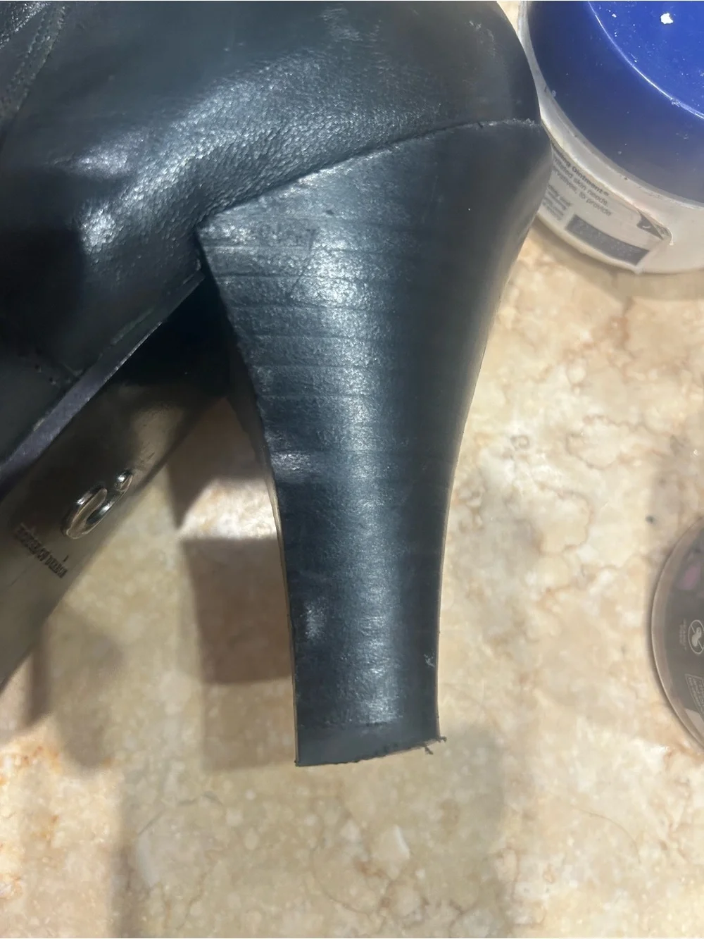 Leather House of Dereon Black Studded Knee-High Women's Boots